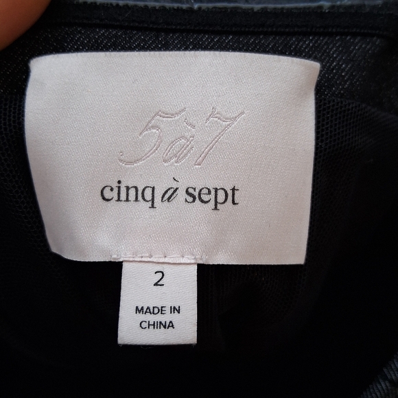 Cinq a Sept Gaia Dark Denim Strapless Mini Dress Size 2 - Picture 7 of 9